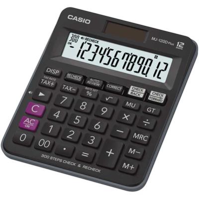 Casio Hesap Makinesi Mini Masaüstü MJ-120D Plus-BK 12 Hane