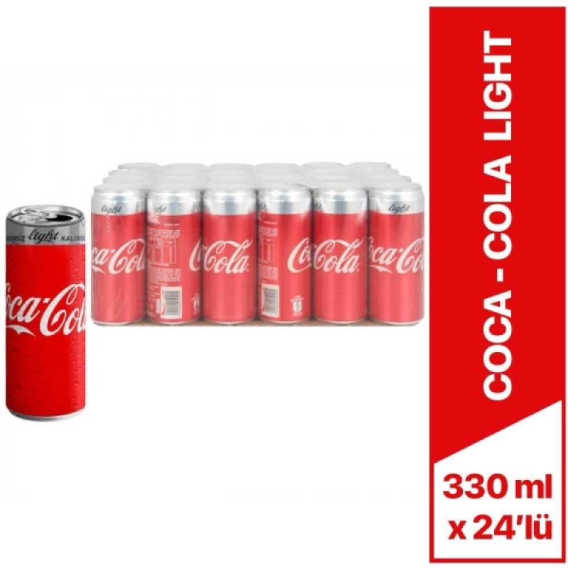 Coca Cola Light Kutu Kola 330 Ml x 24 Lü