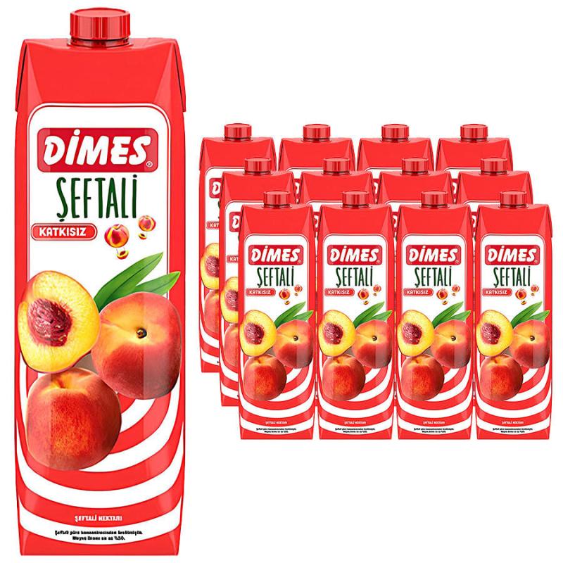 Dimes Meyve Nektarı Şeftali 1 Lt 12'Li