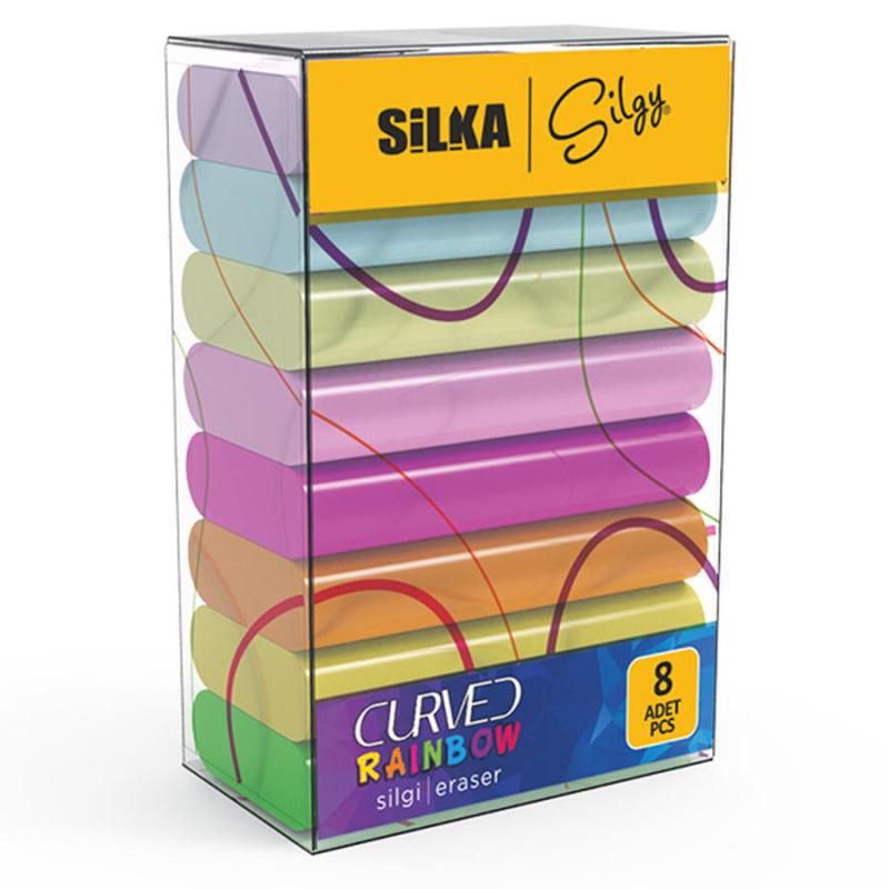 Silka Silgy Curved Rainbow 8 Renk Silgi