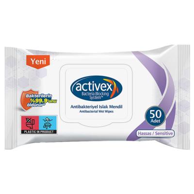 Activex Antibakteriyel Islak Mendil 50Li Paket