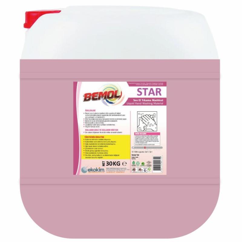 Bemol Star Sıvı El Sabunu Pembe 30 Kg