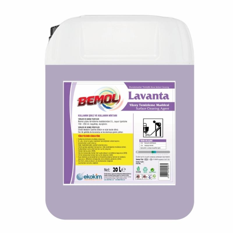 Bemol Yüksek Parfümlü Yüzey Temizleyici Lavanta 20 Kg
