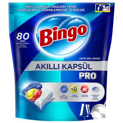 Bingo Akıllı Kapsül Pro Bulaşık Makinesi Deterjanı Tableti 80'li