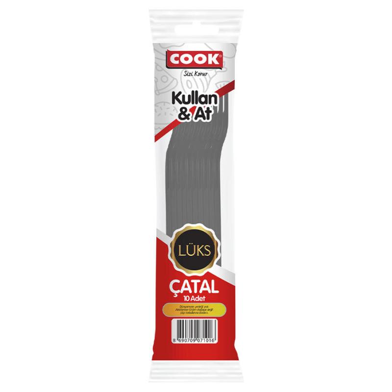 Cook Lüks Plastik Çatal 10'lu