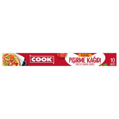 Cook Yağlı Pişirme Kağıdı Kesilmiş 37 x 42 cm 10'lu Paket