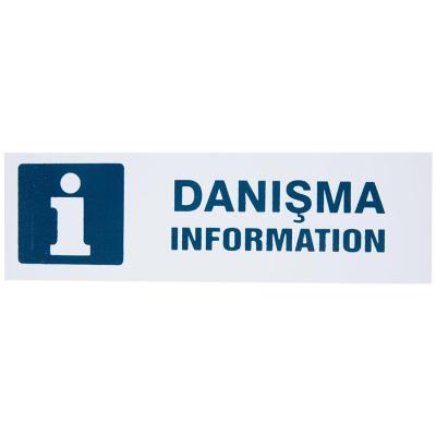 Danışma Information PVC Yönlendirme Levhası 7 cm x 24,5 cm