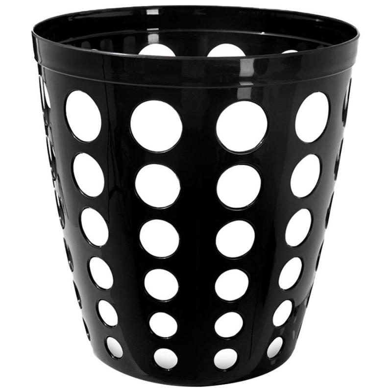 Dayco 0122B Delikli Çöp Kovası Siyah 12 lt