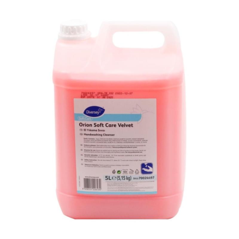 Diversey Orion Soft Care Velvet Pembe El Sabunu 5.15 Kg
