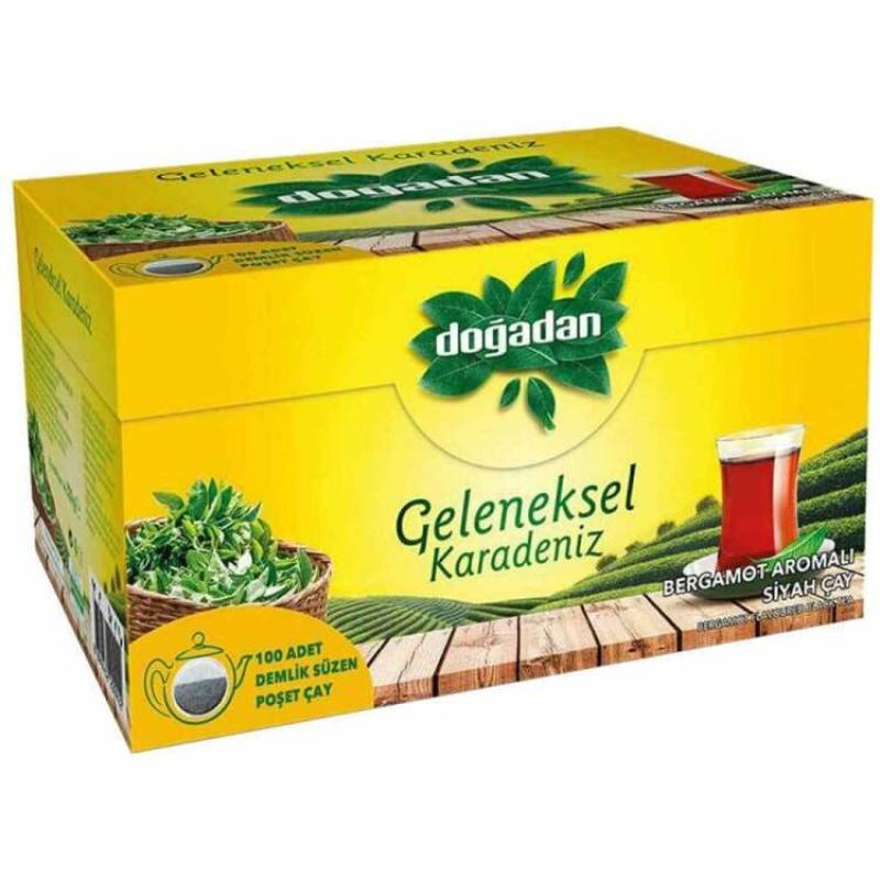Doğadan Geleneksel Karadeniz Bardak Poşet Çay Bergamot Aromalı 100 Lü