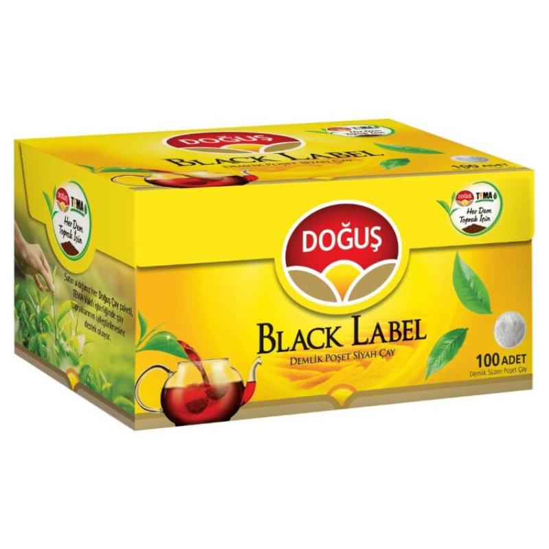 Doğuş Black Label Demlik Poşet Siyah Çay 3.2 Gr x 100 Lü