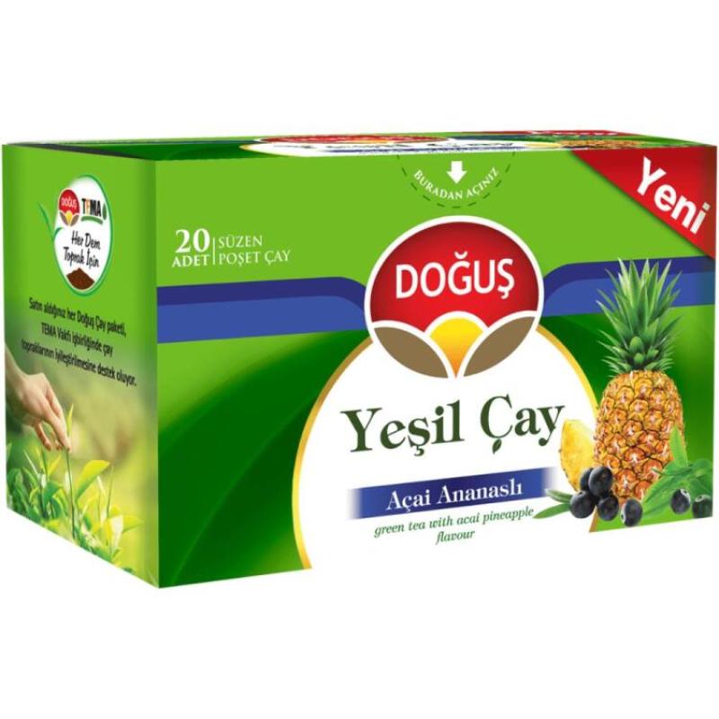 Doğuş Yeşil Çay Ananas Açai 20 Li