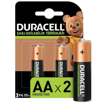 Duracell Şarj Edilebilir AA Kalem Pil 1300 mAh 2 Li Paket