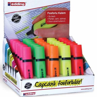 Edding Fosforlu Kalem E-344 30 Lu