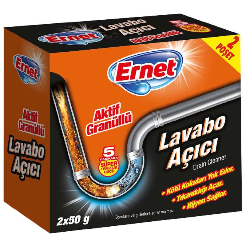Ernet Lavabo Açıcı Aktif Granül 2 Adet
