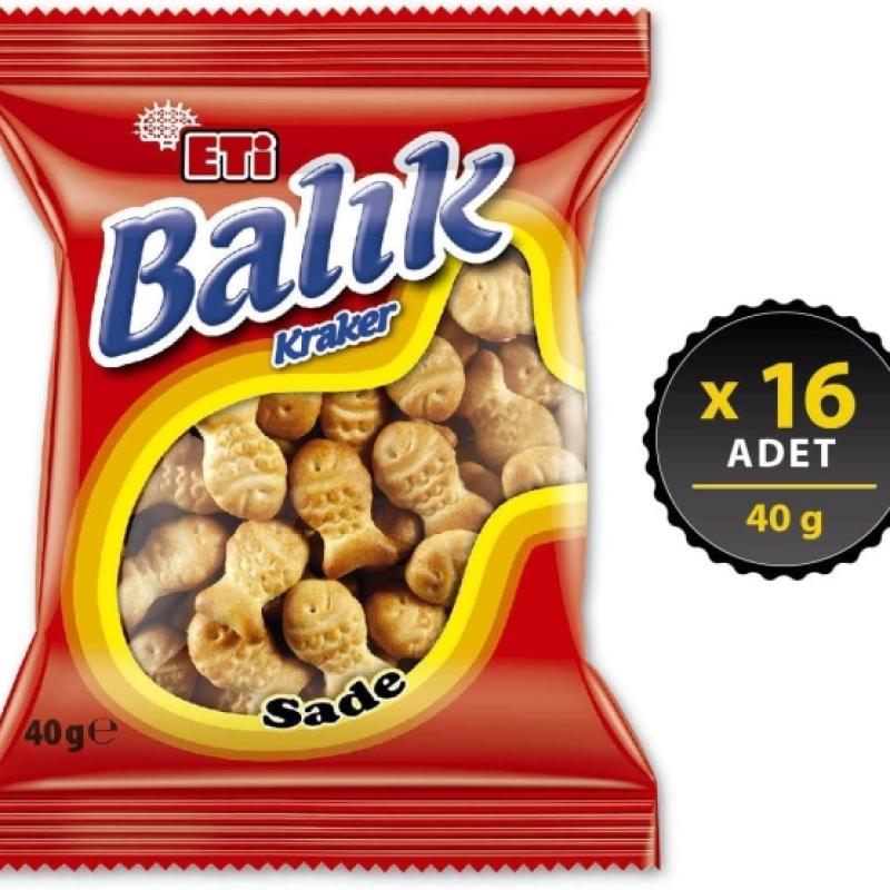 Eti Balık Kraker 40 Gr 16 Adet