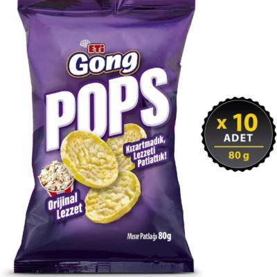 Eti Gong Pops Orijinal Lezzet Mısır Patlağı 80 Gr 10 Adet
