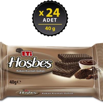 Eti Hoşbeş Kakao Kremalı Gofret 40 Gr 24 Adet