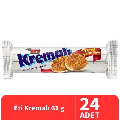 Eti Kremalı Bisküvi 61 Gr 24 Adet