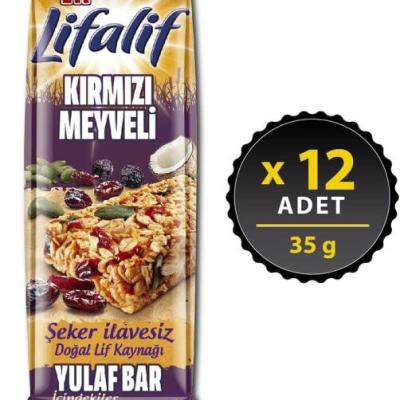 Eti Lifalif Kırmızı Meyveli Yulaf Bar 35 Gr 12 Adet