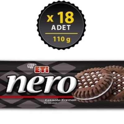 Eti Nero Kakaolu Bisküvi 110 Gr 18 Adet