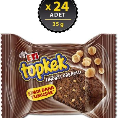 Eti Topkek Fındıklı Kakaolu Kek 35 Gr 24 Adet