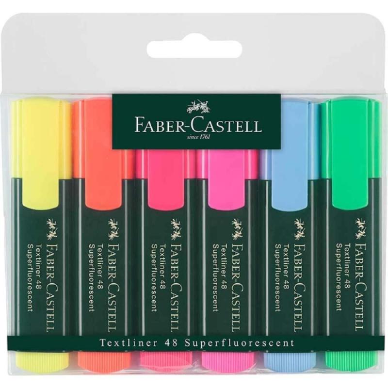 Faber Castell Fosforlu Kalem 6 Lı Poşet 1548