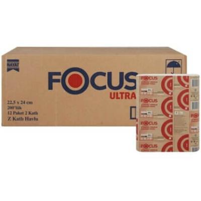 Focus Gold Z Katlama Dispenser Havlu 200 Adet x 12 Paket