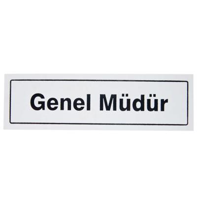 Genel Müdür PVC Yönlendirme Levhası 7 cm x 24,5 cm