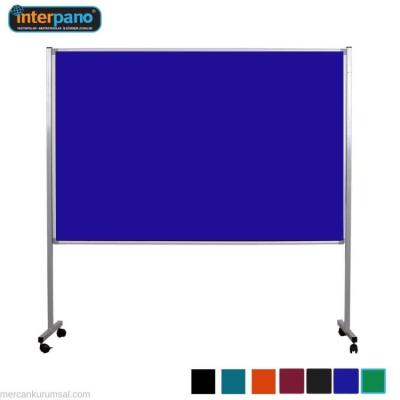 İnter Tekerlek Ayaklı Çuhalı Mavi Pano 90x120 Cm INT-553-M