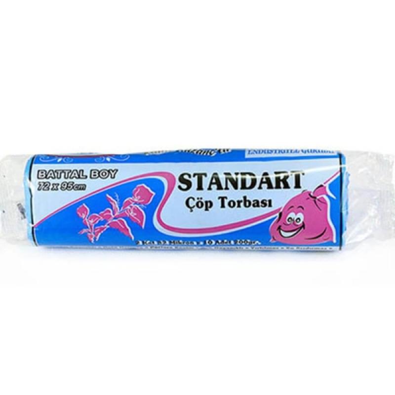 Kazanç Standart Battal Mavi Çöp Torbası 72x95 Cm 10 Lu 20 Paket