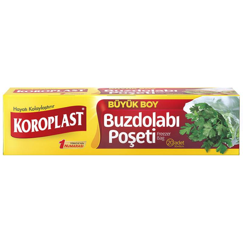 Koroplast Buzdolabı Poşeti Büyük Boy 30 x 45 cm 20'li Paket