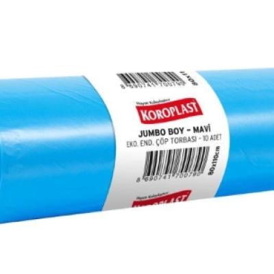 Koroplast Eko Endüstriyel Çöp Torbası Jumbo 80x110 Cm Mavi 300 Gr
