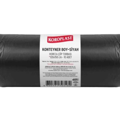 Koroplast Endüstriyel Konteyner 120x150 Cm Siyah 1000 Gr 10 Lu 10 Rulo