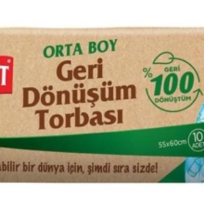 Koroplast Geri Dönüşüm Orta Boy Çöp Torbası 55x60 Cm 10 Lu