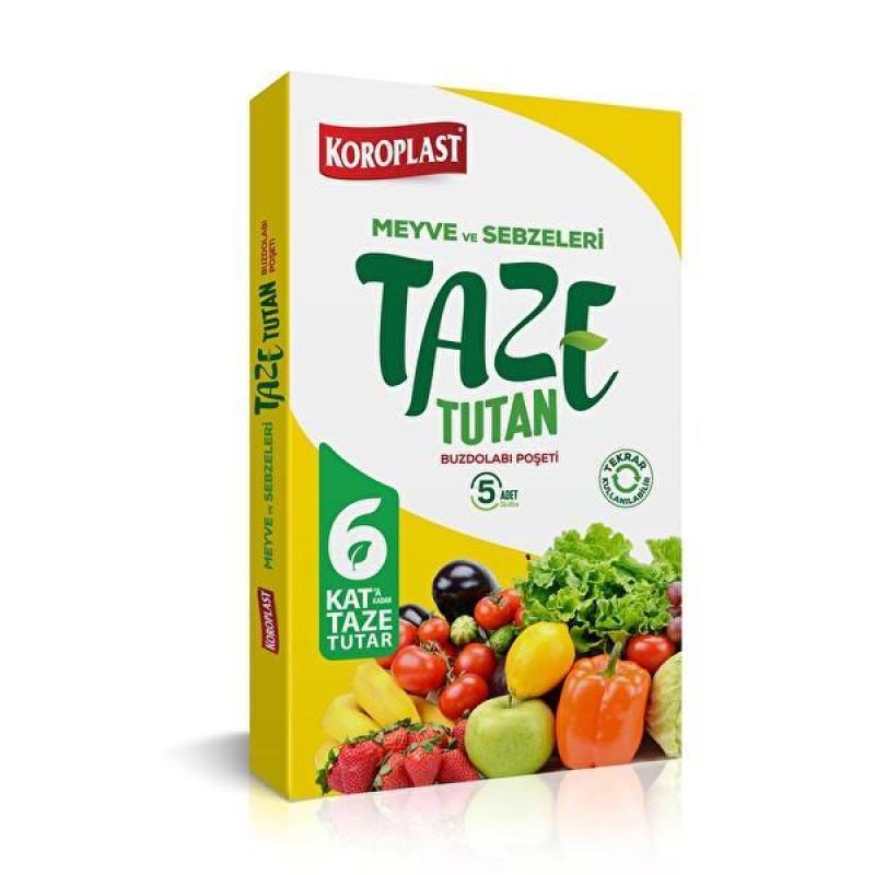 Koroplast Taze Tutan Buzdolabı Poşeti 35x40 Cm 5 Li