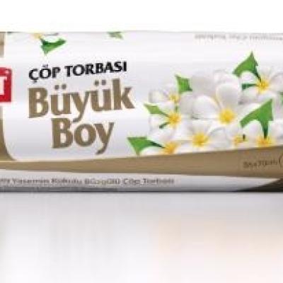 Koroplast Yasemin Kokulu Büzgülü Büyük Boy Çöp Torbası 65x70 Cm 10 Lu