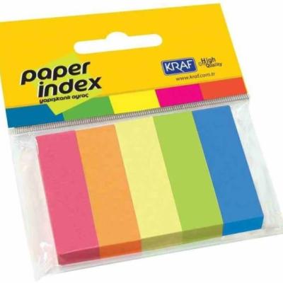 Kraf Kağıt Index 15x50 mm 5 Renk 100 Sayfa 1550