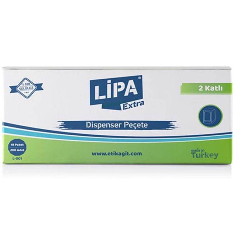 Lipa Extra Dispenser Peçete 200 Lü x 18 Paket