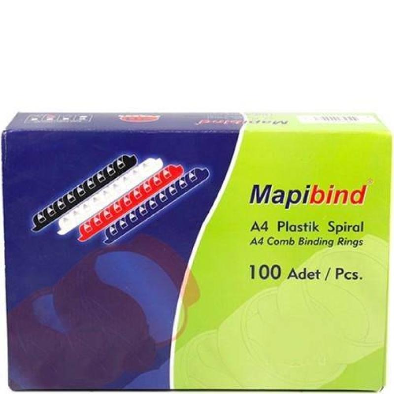 Mapibind 16 mm Plastik Spiral Siyah 100 Lü