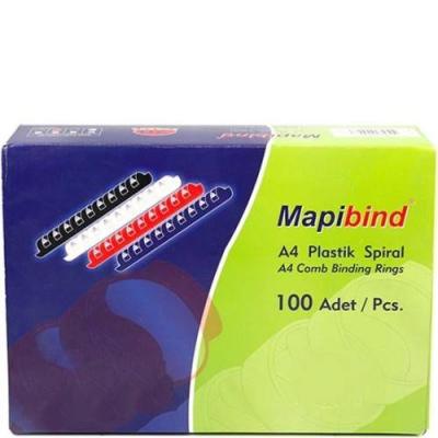Mapibind 19 mm Plastik Spiral Lacivert 100 Lü