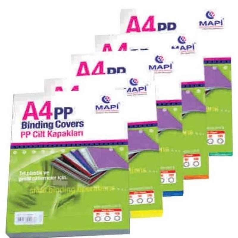 Mapibind 350 Mic PP A4 Cilt Kapağı Kırmızı 50 Li