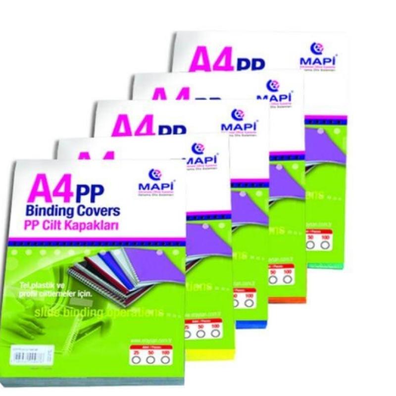 Mapibind 550 Mic PP A4 Cilt Kapağı Siyah 50 Li