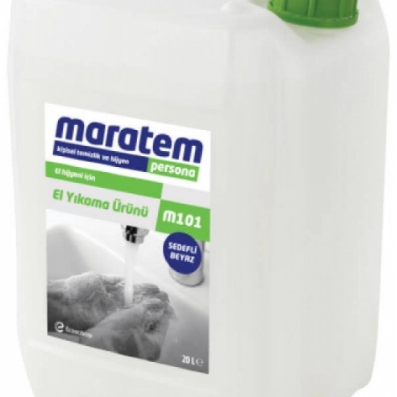 Maratem M101 Sıvı El Yıkama Sabunu Sedefli Beyaz 20 Lt