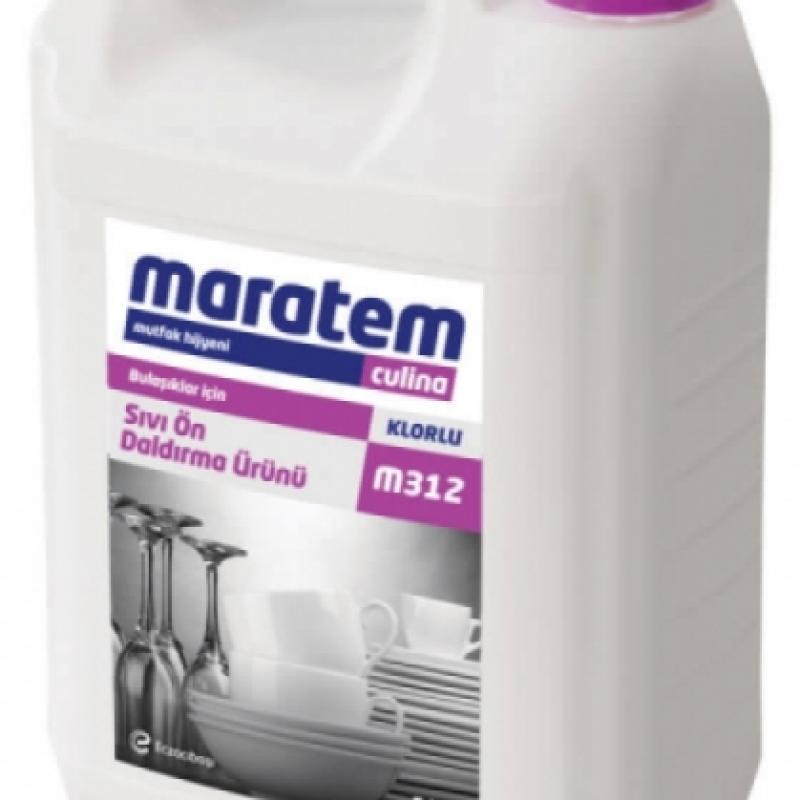 Maratem M312 Bulaşık Makinesi Klorlu Ön Daldırma Sıvısı 5 Lt