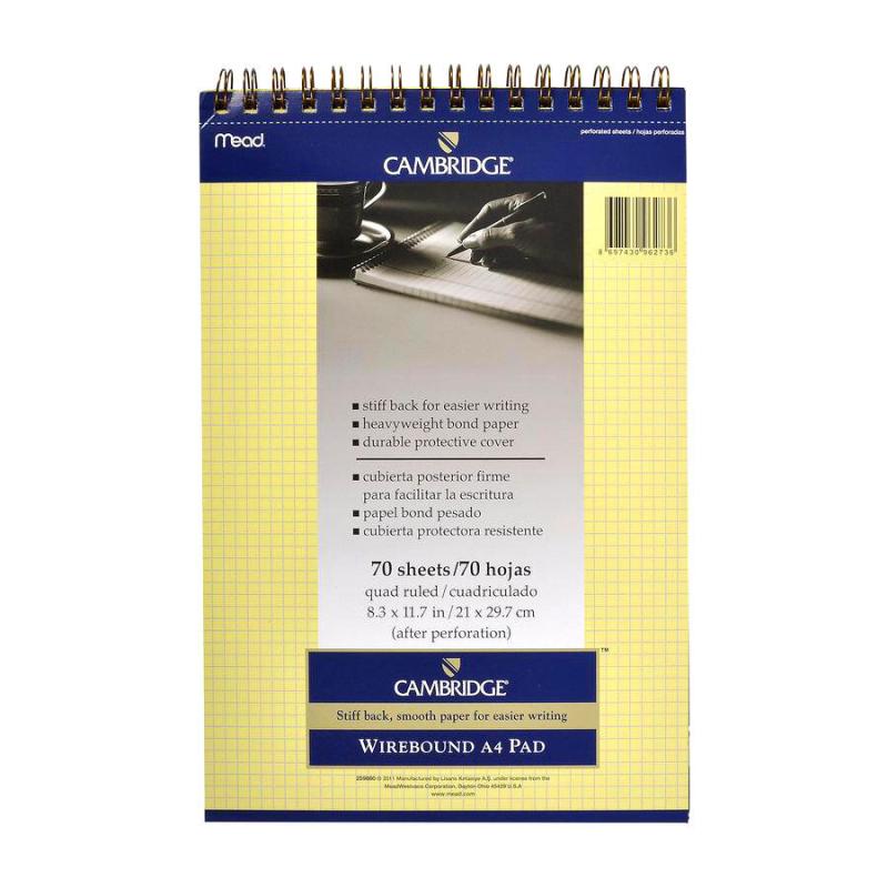 Mead Bloknot Kareli A4 70 Yaprak Sarı