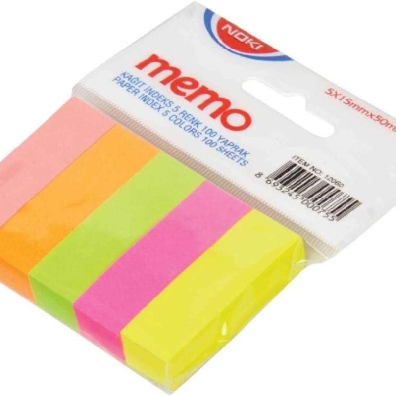 Noki Memo Kağıt İndeks 5 Renk 100 Yaprak