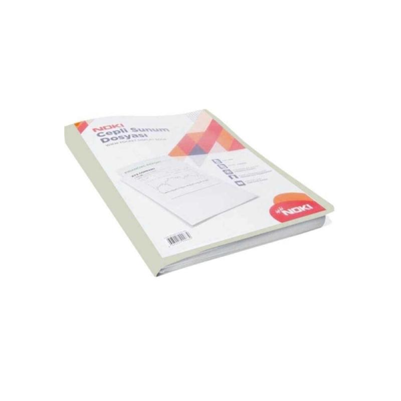 Noki Sunum Dosyası Cepli 20 Yaprak Krem