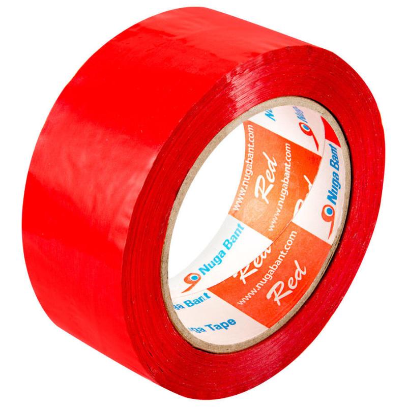 Nuga Hotmelt Koli Bandı 45 mm x 100 m Baskılı Kırmızı 6'lı Paket