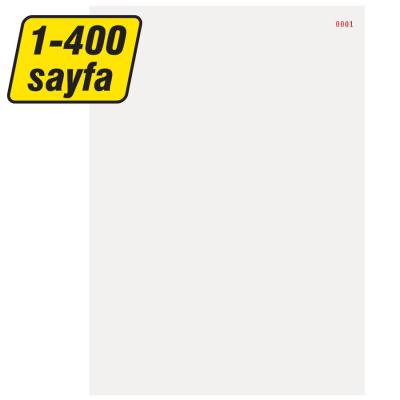 Numaralı Kağıt A4 001-400 Sıralamalı 80 gr Dikey 1 Paket